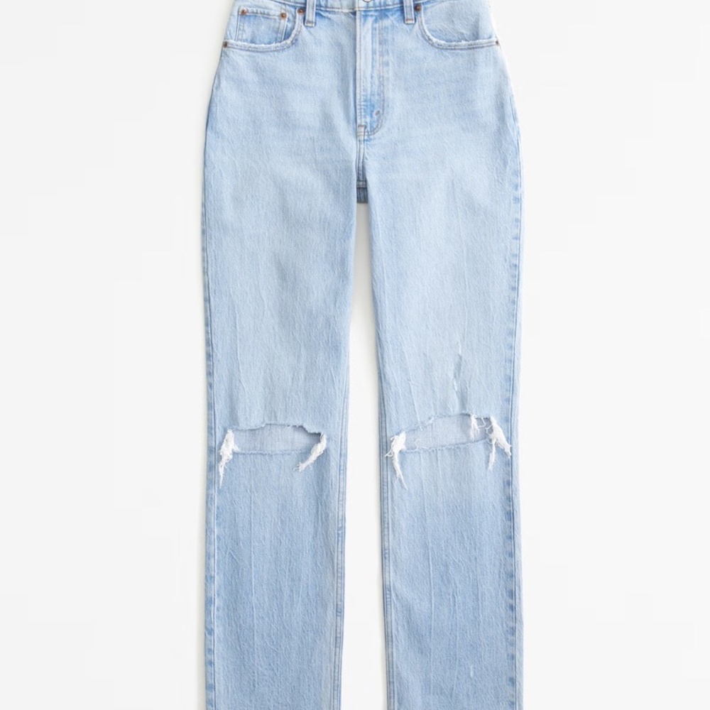 Abercrombie & Fitch Light Blue Ripped Jeans - 25/0 S